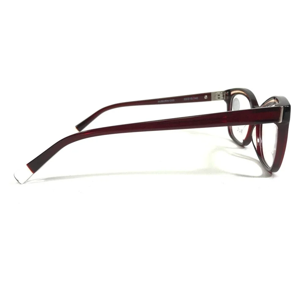 Public Eyeworks Eyeglasses Frames AUBURN-C03 Burgundy Red Cat Eye 53-15-140